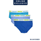 Hanford Kids/Teens Premium Cotton Hipster Briefs Knda - Assorted (3in1 Pack)