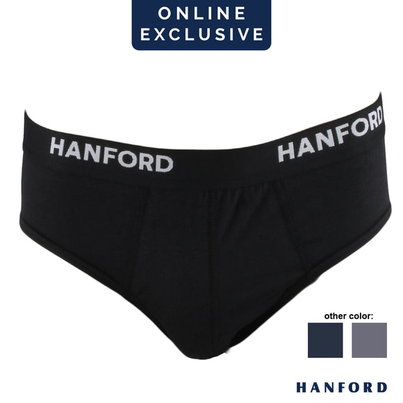 Hanford Men Regular Cotton Briefs OG Prime - Black (1PC/Single Pack) S-4X Big Plus Size