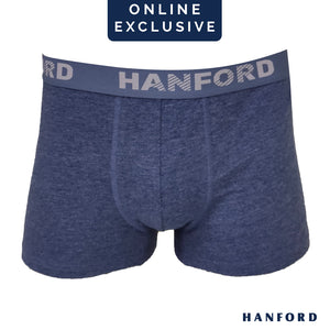 Hanford Men Natural Cotton Knit Comfort Boxer Briefs (No Spandex) - OG Jean (Single Pack) S-4X Big Plus Size